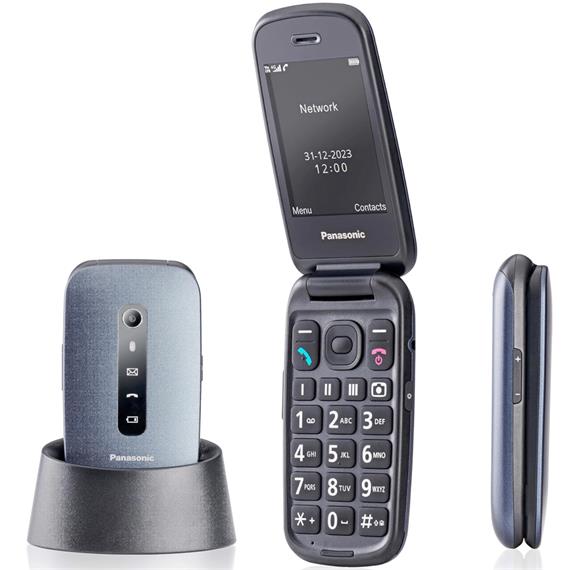 Panasonic KX-TU550EXB Móvil Senior con Base 4G Azul