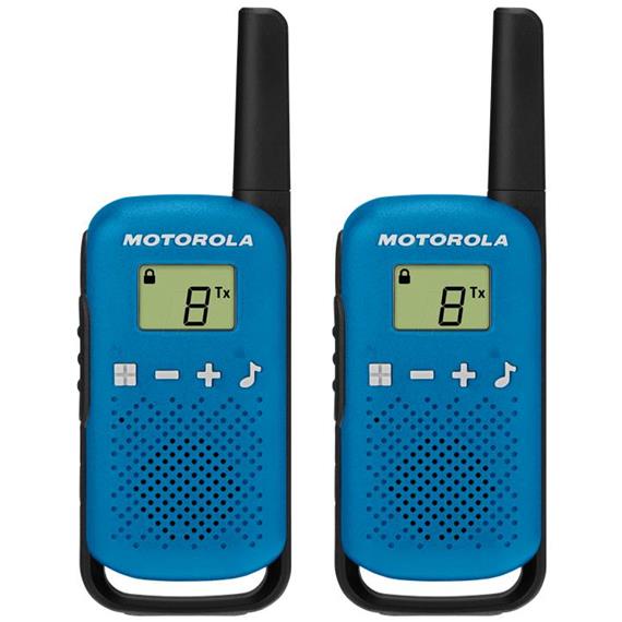 MOTOROLA T42 Pack 2 Walkie Talkie con alcance 4Km Azul