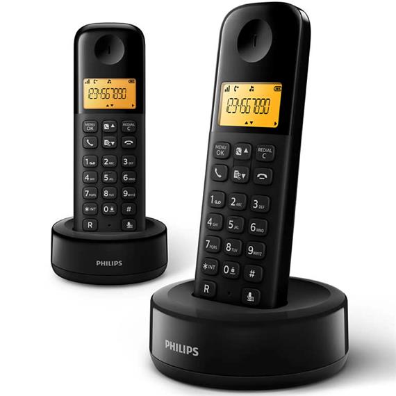 PHILIPS D1602B TELÉFONO DUO DECT ID LLAMADA