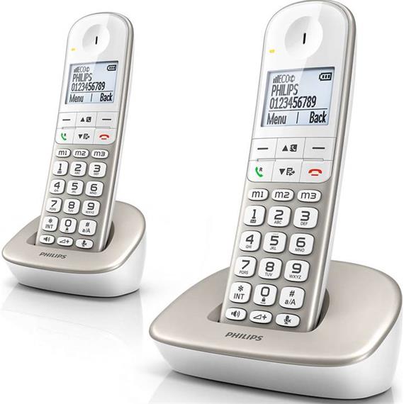 PHILIPS XL4902S TELÉFONO DECT MANOS LIBRES DUO PARA MAYORES