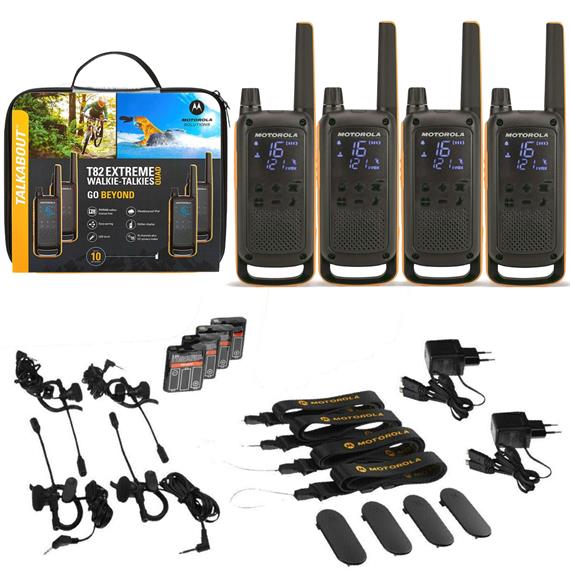 MOTOROLA T82 EXTREME QUAD PACK DE 4 (10KM)