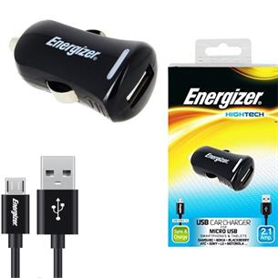 Cargador Coche USB 2Amp+ Cable USB a Micro ENERGIZER DC1UHMC2