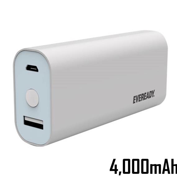 PW EVEREADY PLA4000EWH5 POWERBANK 4.000MAH WHITE (6+1)