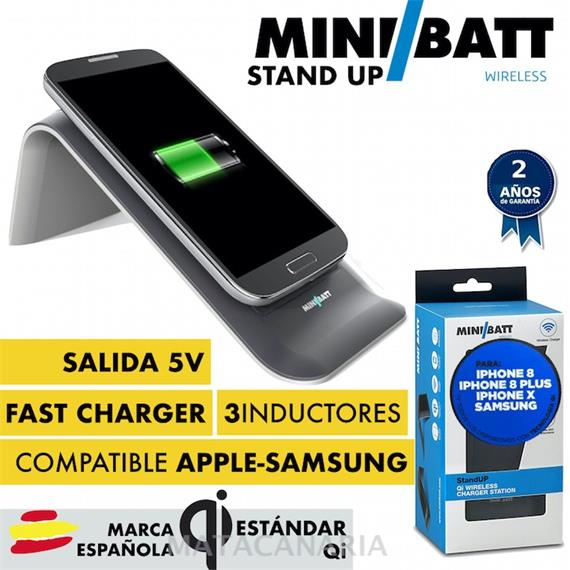 MINIBATT MB-STUP BASE CARGA WIRELESS STAND UP