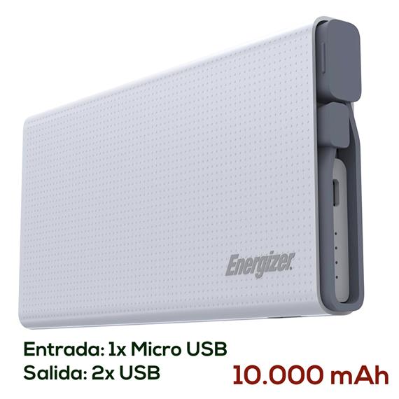 PW ENERGIZER UE10004QC POWERBANK 10.000mAH CARGA RÁPIDA WHITE