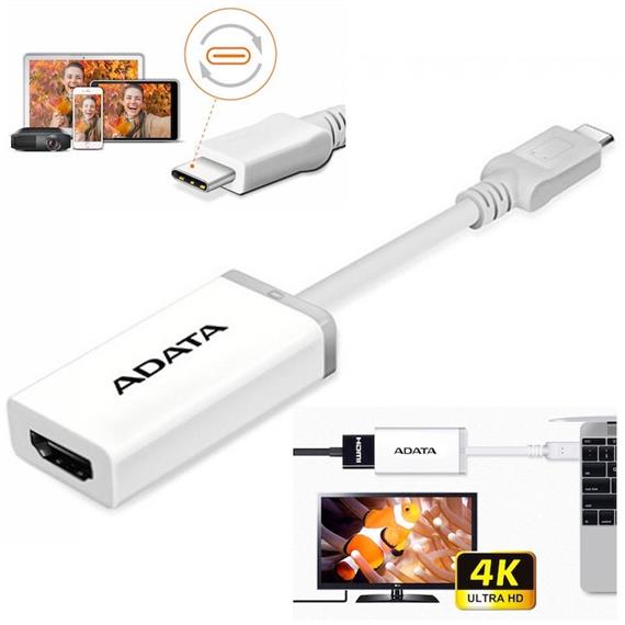 ADATA ADAPTADOR USB-C - HDMI 4K PARA MÓVIL, PC, TABLET