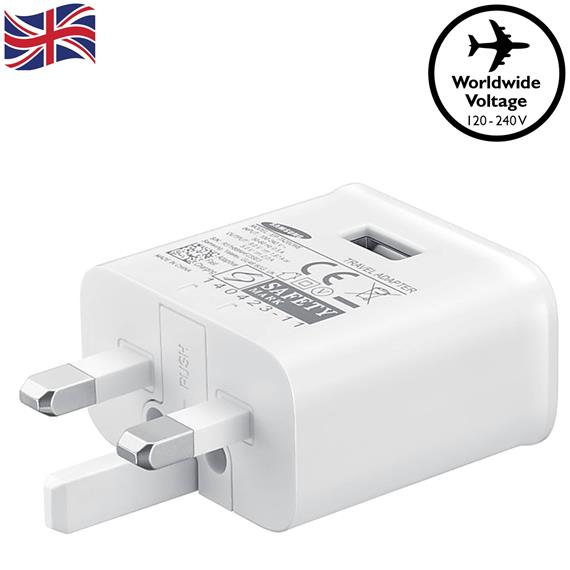 Cargador USB 1.0Amp Samsung Viaje UK (ETA0U83UWE)