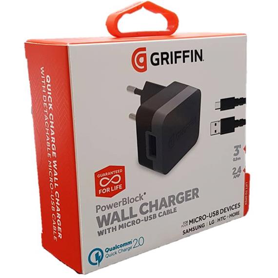 GRIFFIN GE43017 CARGADOR FAST CHARGE + CABLE MICRO USB