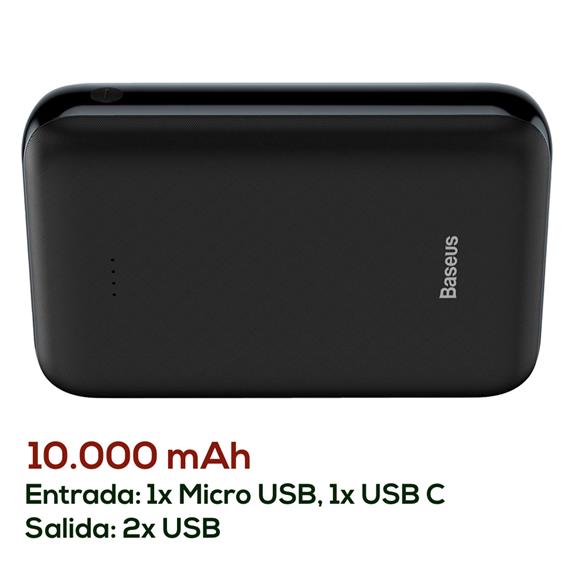 PW BASEUS PPJAN-A01 POWERBANK 10.000MAH 2XUSB BLACK