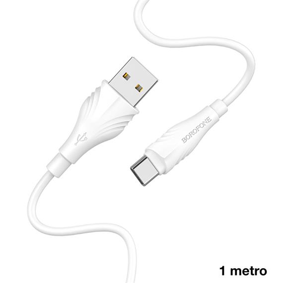 Cable USB a USB-C 1 m  Borofone BX18 Blanco