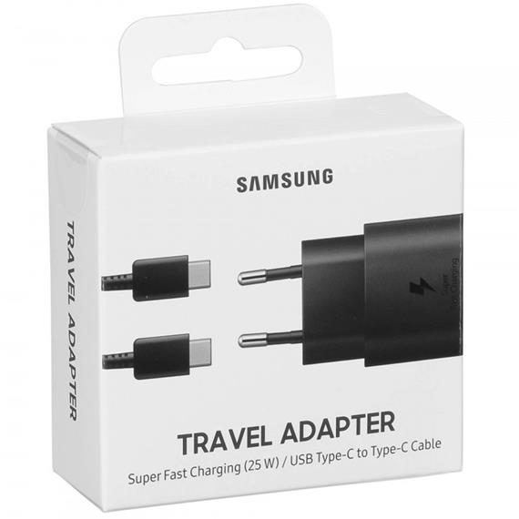 Samsung Cargador 25W + CABLE USB-C Negro (EP-TA800XBEGWW)