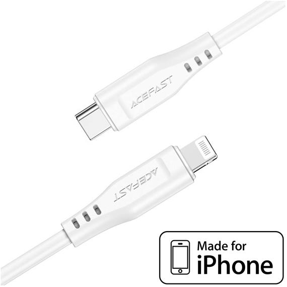 Cable USB-C a Lightning 1.2 metros 30W Acefast C3-01 Blanco