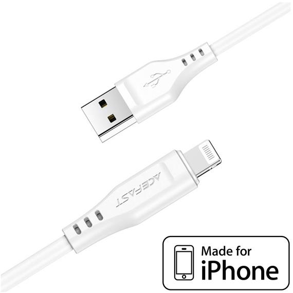 Acefast C3-02 Cable USB-A - Lightning Certificado 1.2m Blanco