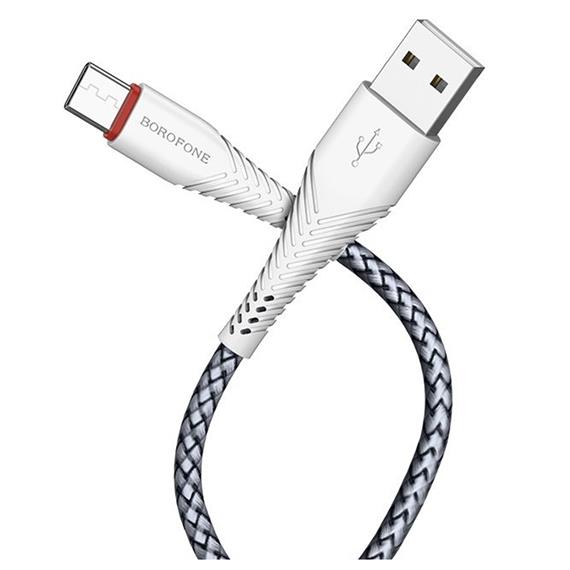 Cable USB a USB-C 1 metro Borofone BX25 Reforzado Blanco