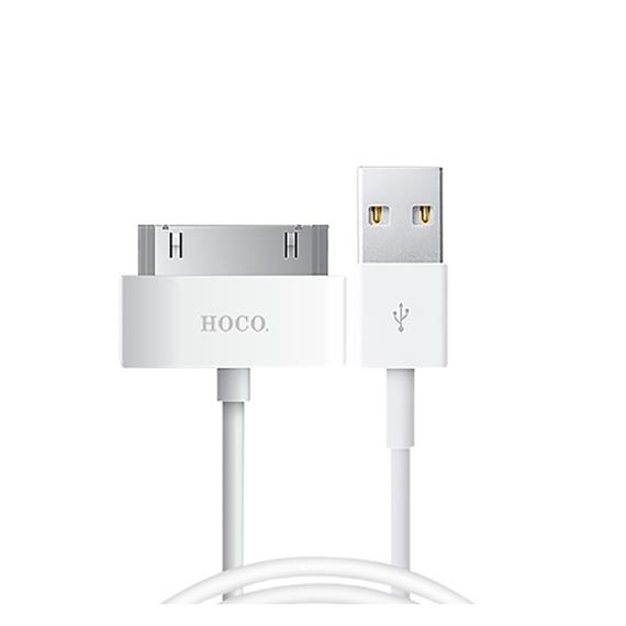 Cable USB Compatible Apple 30 Pin 1 metro Hoco X1 Blanco