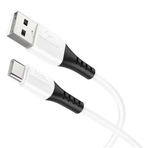 Cable USB a USB-C 1 m 3Amp Hoco X82 Silicona Blanco