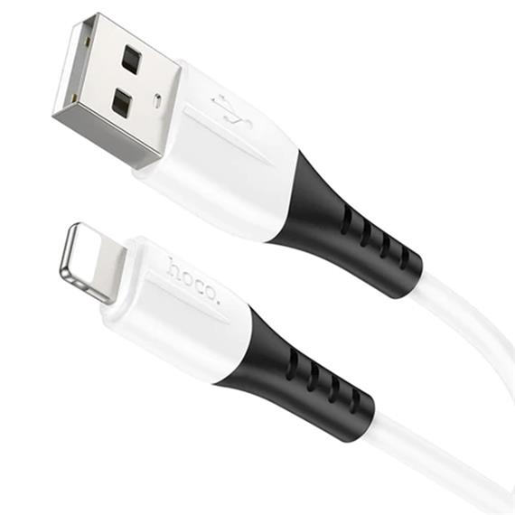 Cable USB a Lightning 1 metro 3Amp Hoco X82 Silicona Blanco