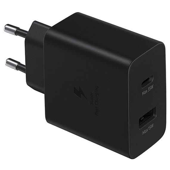 Cargador USB-C y USB 35W Samsung (EP-TA220NBEGEU) Negro