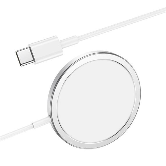 Cargador Magsafe 15W Hoco CW30 con USB-C