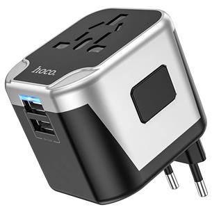 Hoco AC5 Adaptador 2.4 Amp y Conversor de Viaje 2-1