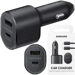 Cargador Coche USB y USB-C- 45W+15W+ Cable USB-C a USB-C Samsung (EP-L5300XB)