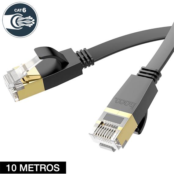 Hoco US07 Cable de Red Ethernet Gigabit CAT 6 10M Negro