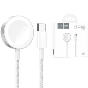 Cargador Reloj Inalámbrico 15W Hoco CW46 Compatible Apple Watch Blanco