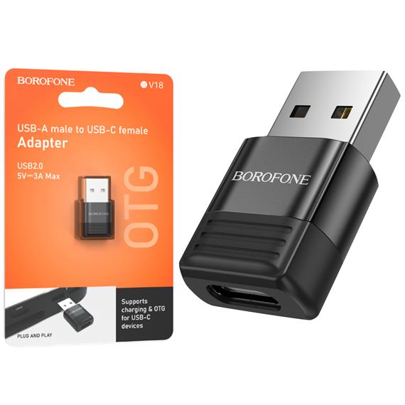 Borofone BV18 Adaptador OTG de USB-A a USB-C de 2.0