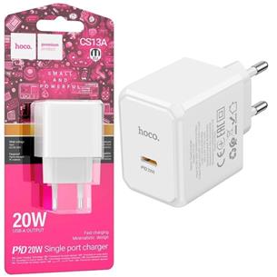 Cargador USB-C 20W Hoco CS13A Blanco