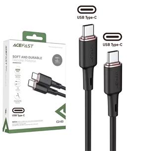 Cable USB-C a USB-C Acefast C2-03 60W Silicona 1.2 metros Negro