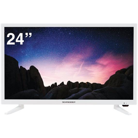 TV 24" SCHNEIDER LD-24 HD HDMI USB GRABADOR BLANCO