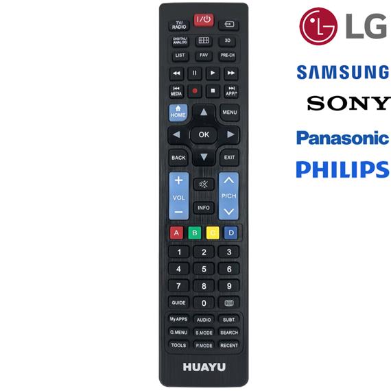 Mando de Repuesto TV HUAYU para LG, Sony, Philips y Panasonic (URC1566)