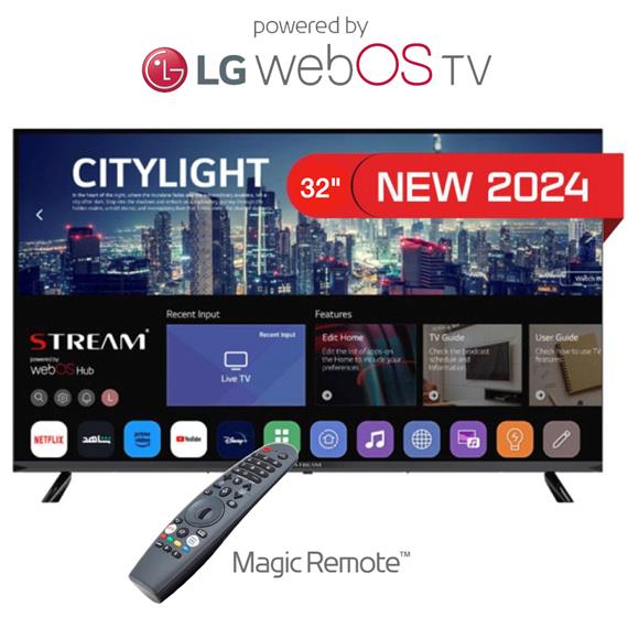 Televisor 32" STREAM SYSTEM HD Smart Tv LG WebOS + Magic Remote