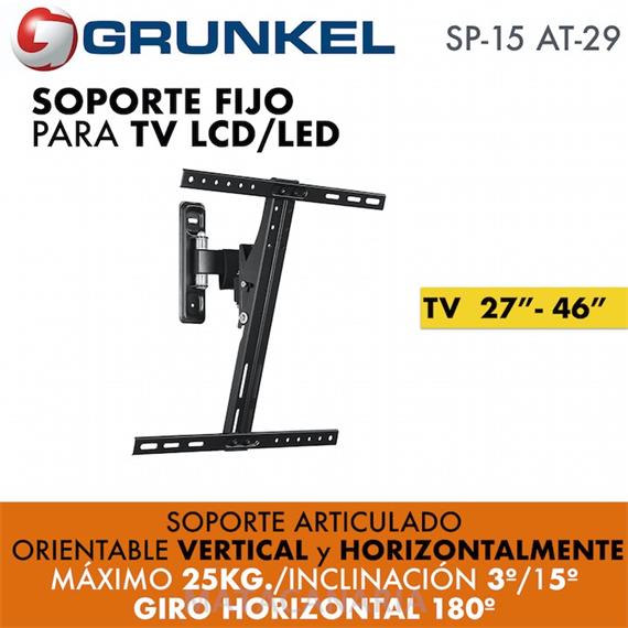 GRUNKEL SP-15 AT29 SOPORTE TV PAROJO 32-65