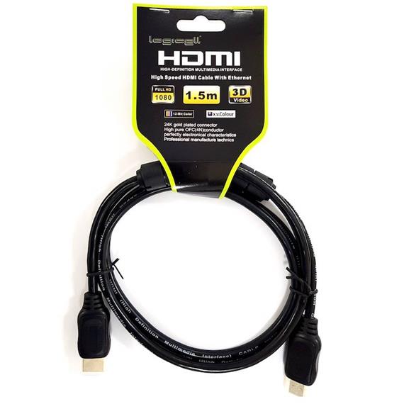 CABLE LOGICELL HDMI-HDMI 1.5M FILTRO Y CLAVIJA GOLD