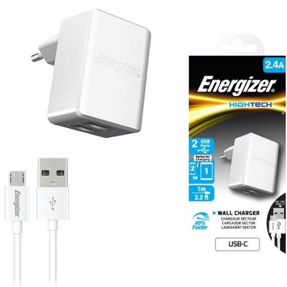 ENERGIZER ACW2BEUHC23 CABLE USB-C 2 USB 1M 2.4A