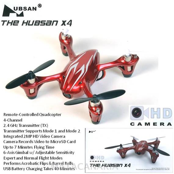 THE HUBSAN PH-H107C X 4 DRONE