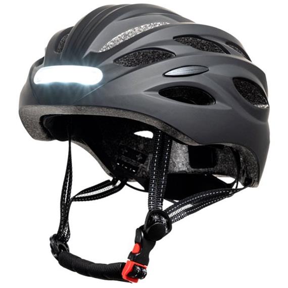 Youin MA1017 Casco MTB Luces Delanteras y Traseras L Negro