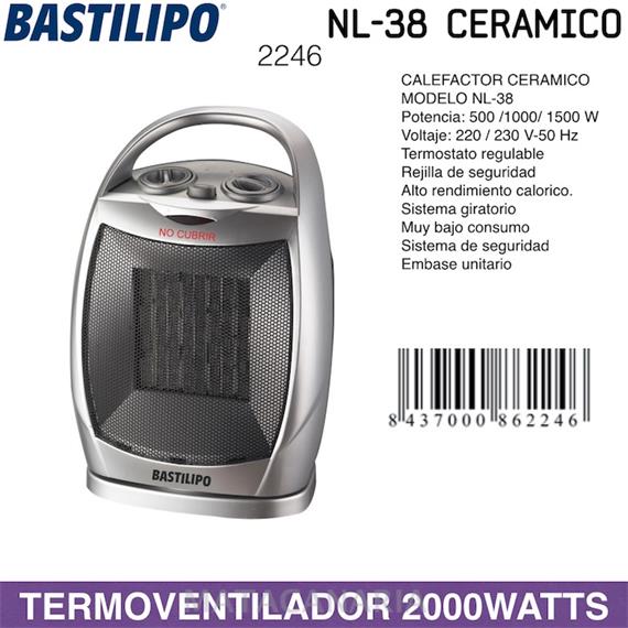 BASTILIPO NL-38 ESTUFA TERMOVENTILADOR 1500W