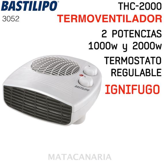 BASTILIPO THC-2000 ESTUFA TERMOVENTILADOR 2000W