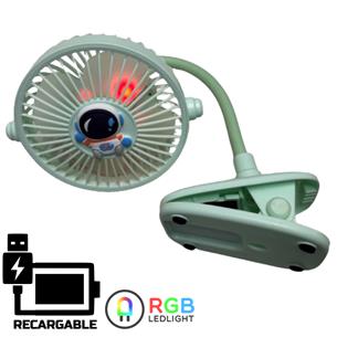 Ventilador BJJ808 Recargable USB con Clip de Ajuste