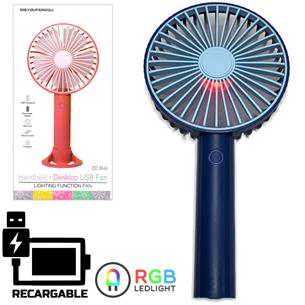 Ventilador DD5649 Mini Recargable Azul