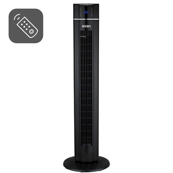 Svan SVVE02420TR Ventilador Torre 42 60W Display Negro con Mando 3V