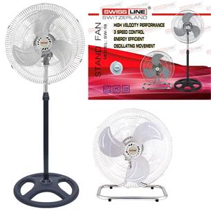 Swiss Line SW-18 Ventilador Industrial de 18" 70W con 3 modos de colocación