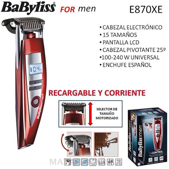 BABYLISS BBE-870 RECORTADOR BARBA XE I-CONTROL