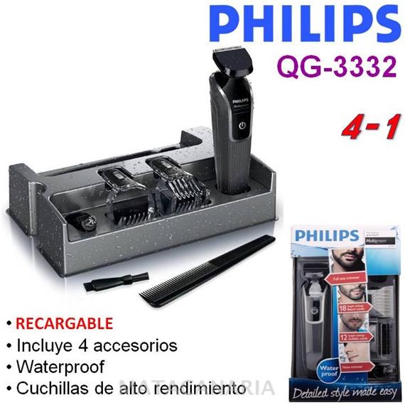 PHILIPS QG-3332 KIT AFEITADORA+CORTAPELO 5 IN 1