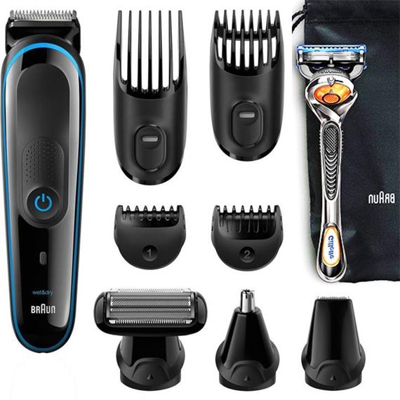 BRAUN MGK-5080 CORTADORA KIT 9 ACCESORIOS BATERÍA DE LITIO