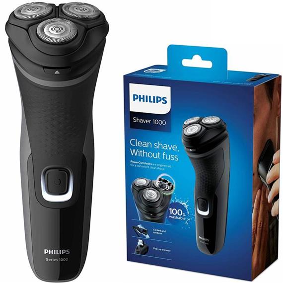 PHILIPS AFEITADORA S-1231 RECARGABLE / CORRIENTE / PATILLAS / FLEX 4D