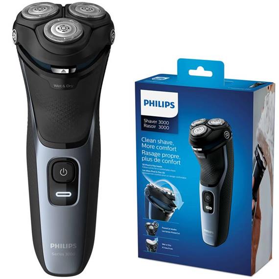 PHILIPS AFEITADORA S-3133/51 RECARGABLE / CORRIENTE / WET & DRY / PATILLAS