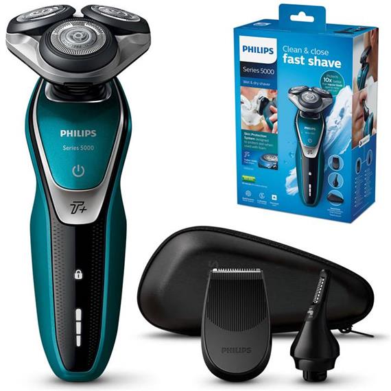 PHILIPS AFEITADORA S-5650/45  RECARGABLE / AQUATEC / PATILLAS